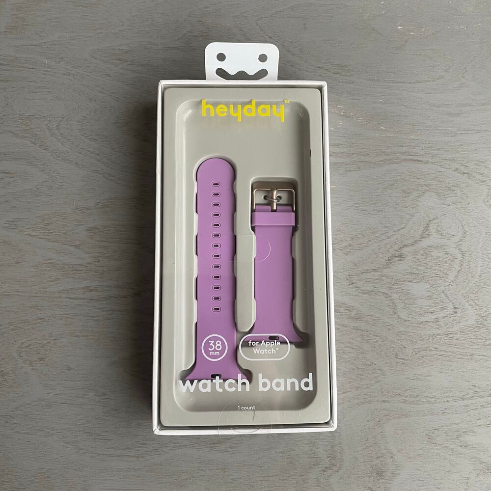 HEYDAY Silicone Watch Band for 38mm Apple Watch Lilac Purple